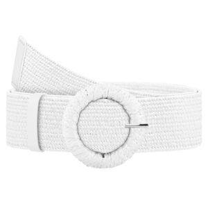 7295 Straw Woven Elastic Belt For Women, Boho Braided Raffia Waist Belt,